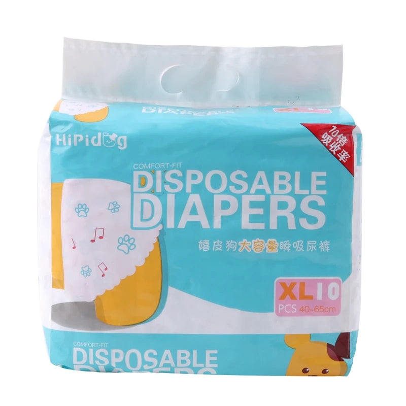 Fraldas Descartáveis para Cães - 10 unidades, Super Absorventes