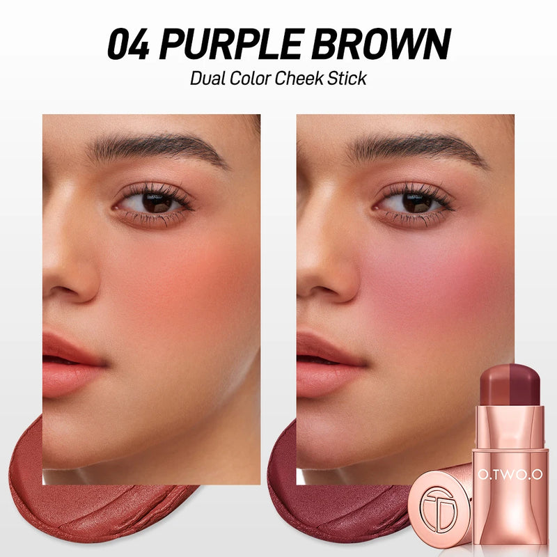 O.TWO.O 3-em-1: Batom, Blush e Sombra em Um Só Produto!