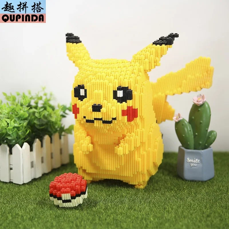 Bloco de Montar Pikachu - Jogo de Construção e Descompressão