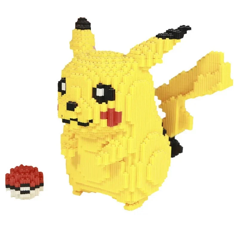 Bloco de Montar Pikachu - Jogo de Construção e Descompressão