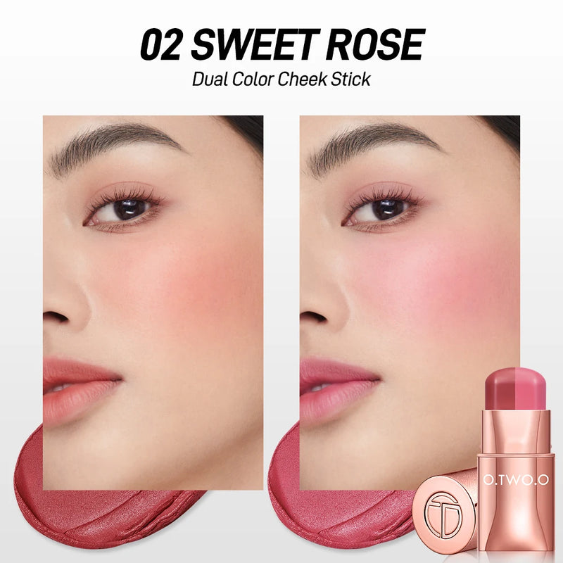 O.TWO.O 3-em-1: Batom, Blush e Sombra em Um Só Produto!