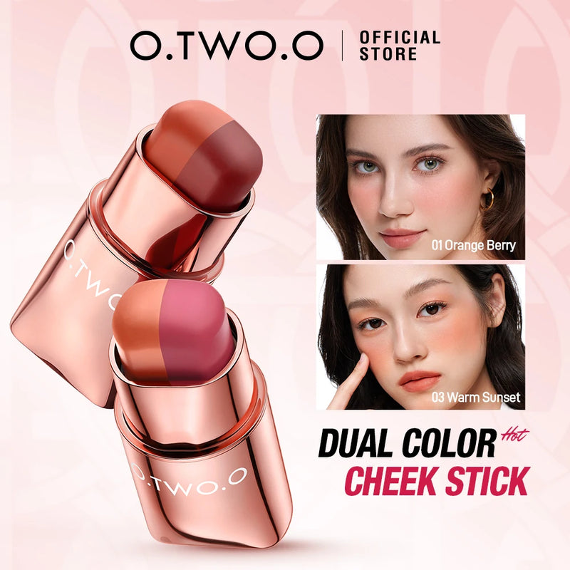 O.TWO.O 3-em-1: Batom, Blush e Sombra em Um Só Produto!