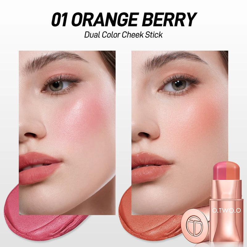 O.TWO.O 3-em-1: Batom, Blush e Sombra em Um Só Produto!