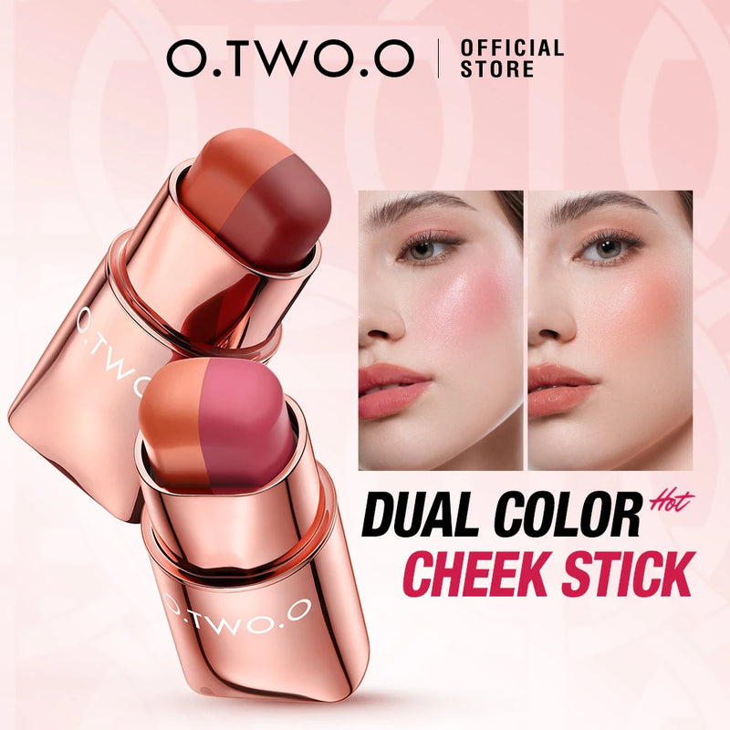 O.TWO.O 3-em-1: Batom, Blush e Sombra em Um Só Produto!