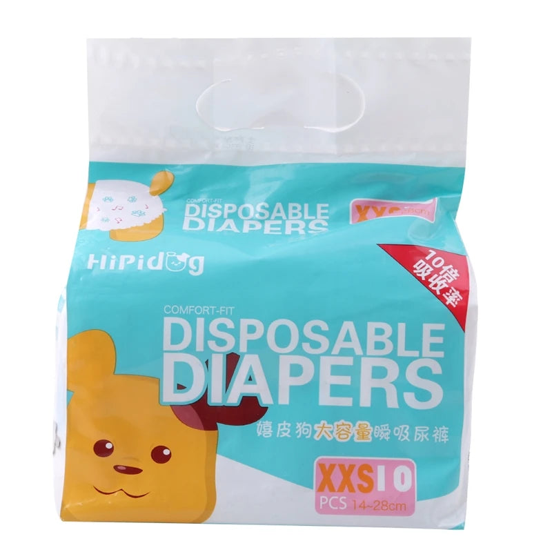 Fraldas Descartáveis para Cães - 10 unidades, Super Absorventes