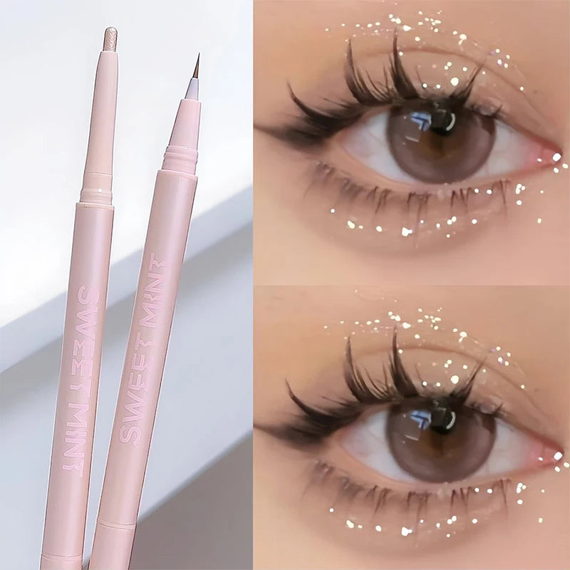 Mulitfuntional Double Ended Lying Silkworm Pencil Highlighter Makeup Pen Nude Liquid Contour Liner Eye Brightener Make Up Stick