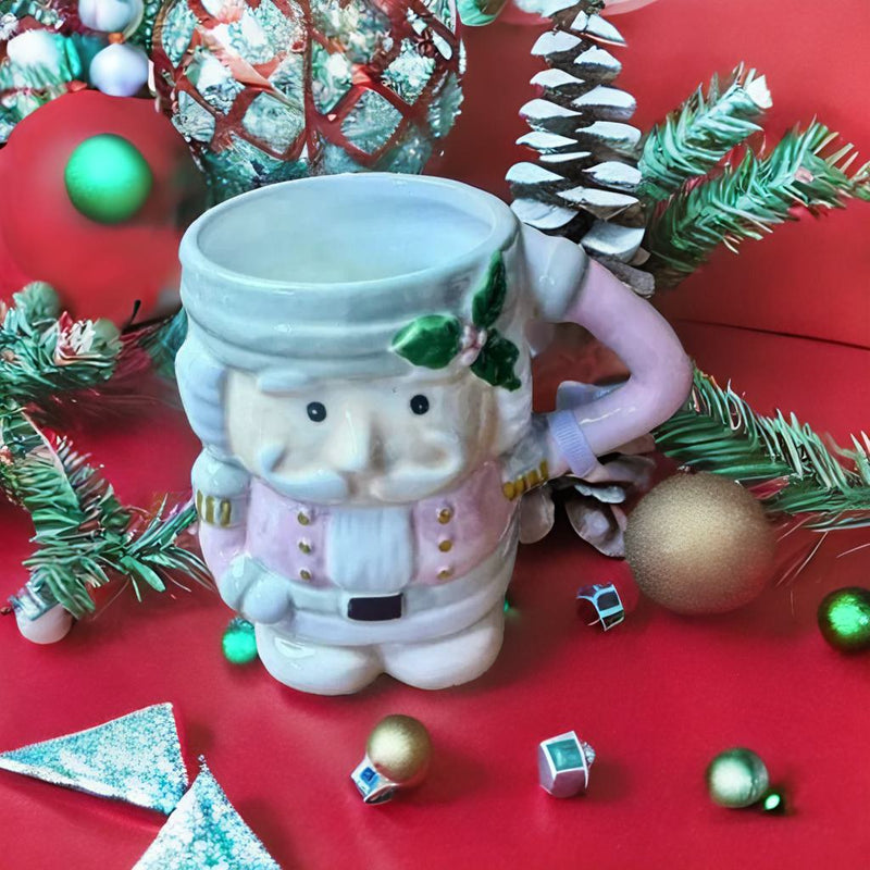 Caneca MerrySip - Papai noel Branco + Rosa 3.0