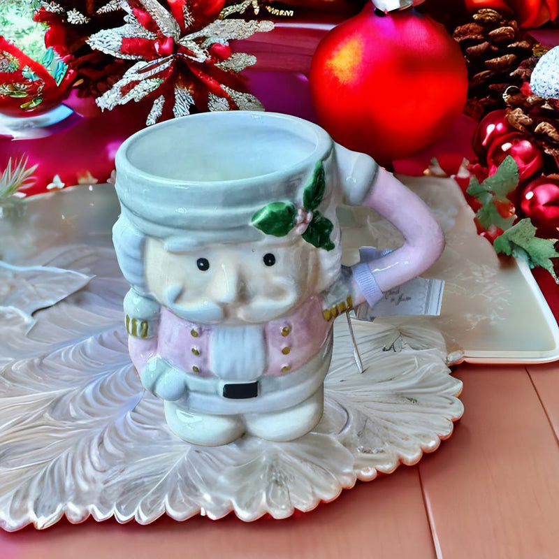 Caneca MerrySip - Papai noel Branco + Rosa 3.0